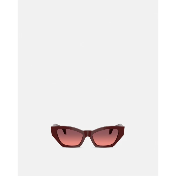 Versace Signature Cat-Eye Sunglasses in Burgundy, view 2 | Sunglasses