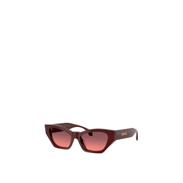 Versace Signature Cat-Eye Sunglasses in Burgundy | Sunglasses | Coveti