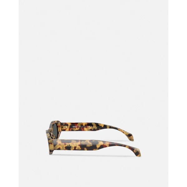 Versace Signature Sunglasses in Havana and Gold, view 3 | Sunglasses