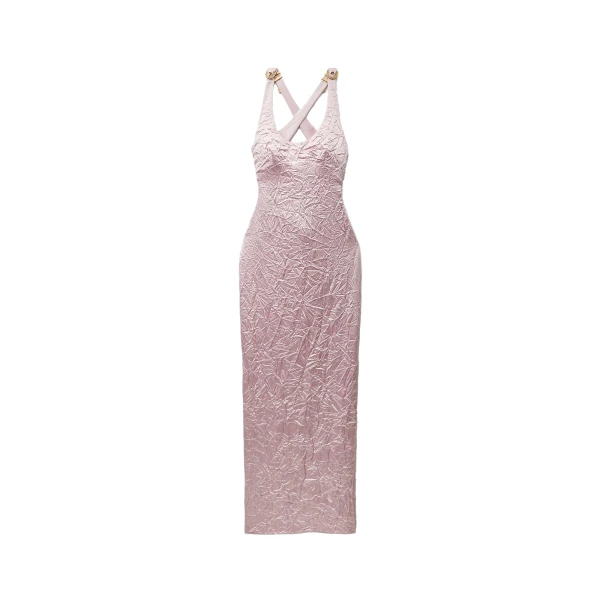 Silk Cady Satin Gown in Pink