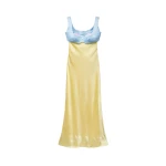Versace Silk Cady Satin Gown in Yellow | Evening Gowns | Coveti