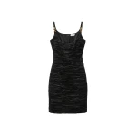 Versace Silk Satin Draped Mini Dress in Black | Mini Dresses | Coveti