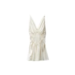 Versace Silk-Satin Mini Dress in White | Mini Dresses | Coveti