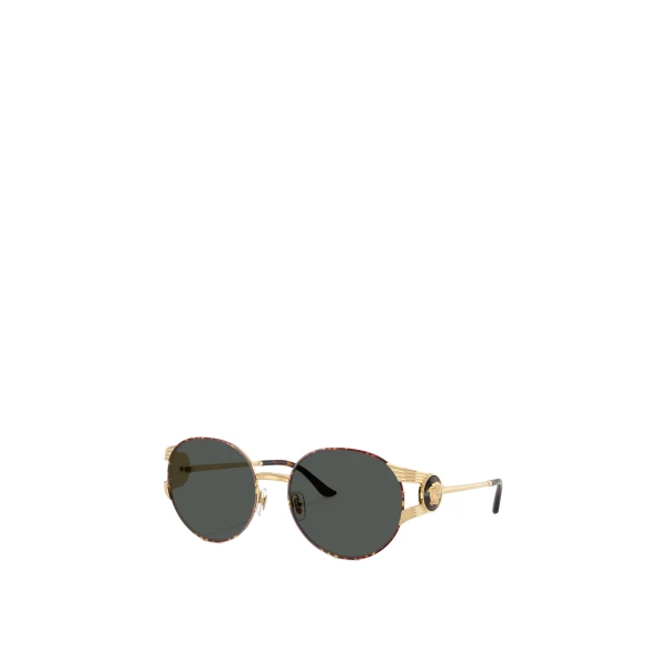 Versace Sophia Sunglasses in Black and Gold | Sunglasses | Coveti