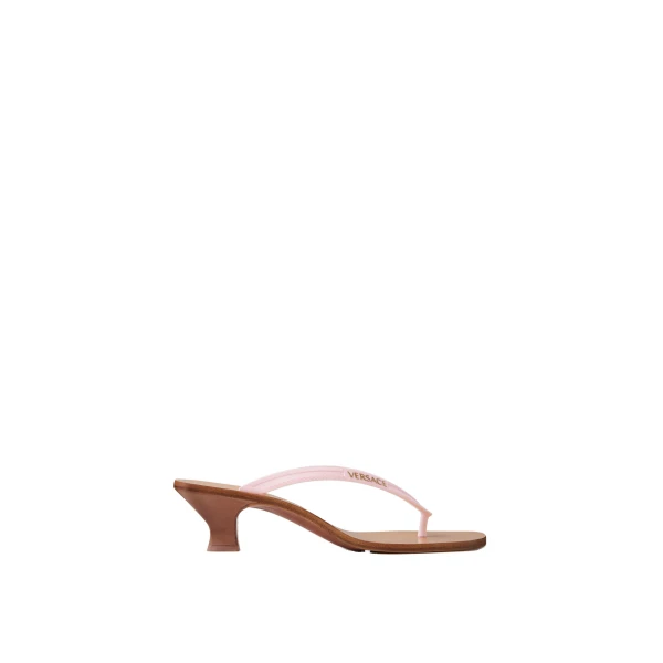 Sophie Rubber Thong Sandals 40 mm in Pink
