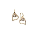 Versace St. Valentine Crystal Earrings in Silver and Gold | Earrings | Coveti