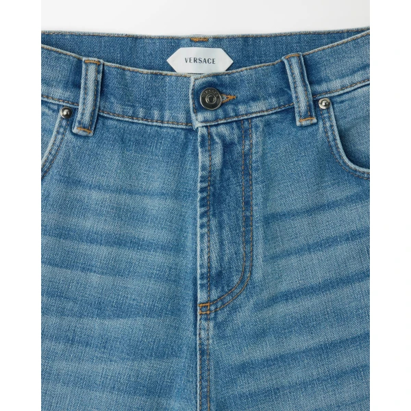 Versace Straight Jeans in Blue, view 2 | Denim