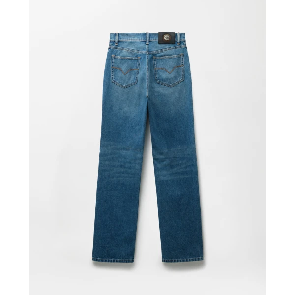 Versace Straight Jeans in Blue, view 3 | Denim