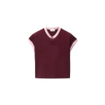 Versace Stretch Cotton-Jersey T-Shirt in Burgundy | T-shirts | Coveti
