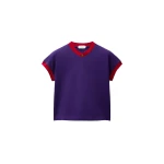 Versace Stretch Cotton-Jersey T-Shirt in Purple | T-shirts | Coveti