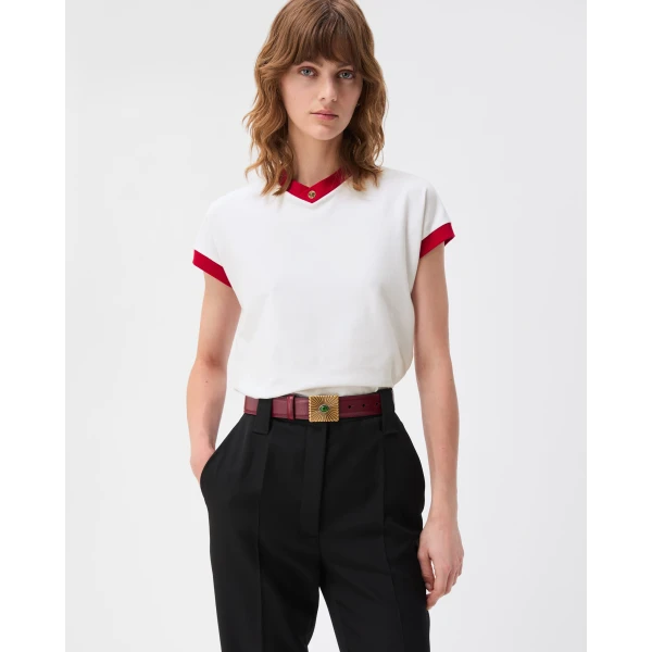 Versace Stretch Cotton-Jersey T-Shirt in White, Ref. 1A19526, view 2 | T-shirts