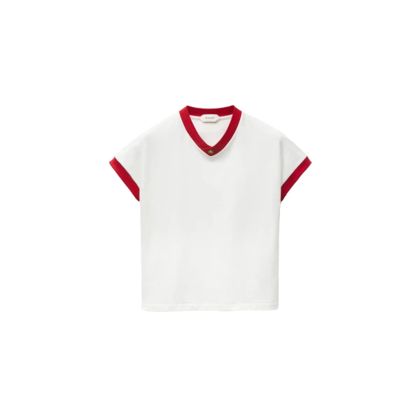 Versace Stretch Cotton-Jersey T-Shirt in White, Ref. 1A19526 | T-shirts | Coveti
