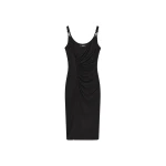 Versace Stretch Crêpe Jersey Midi Dress in Black | Midi Dresses | Coveti