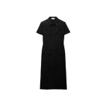 Versace Stretch Georgette Viscose Midi Dress in Black | Midi Dresses | Coveti