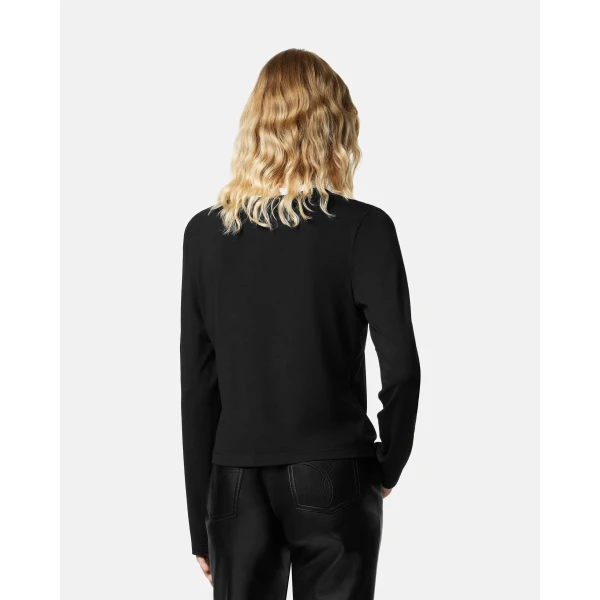 Versace Stretch Viscose-Jersey T-Shirt in Black, Ref. 1022887, view 3 | T-shirts