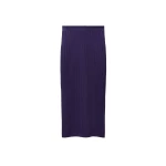 Versace Stretch Viscose Mesh Ribbed Knit Midi Skirt in Purple | Midi Skirts | Coveti