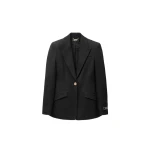 Versace Stretch Wool Blazer in Black | Blazers | Coveti