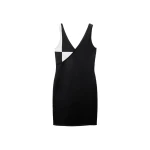 Versace Stretch Wool Knit Mini Dress in Black | Mini Dresses | Coveti