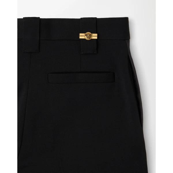Versace Stretch Wool Pants in Black, view 4 | Tailored pants