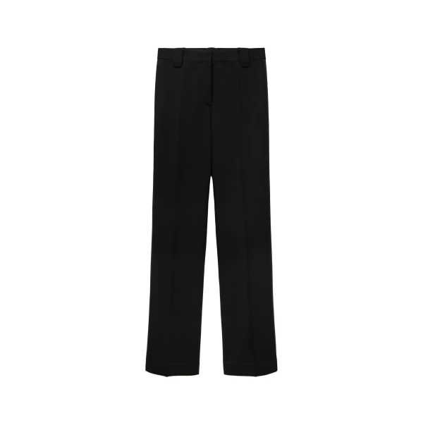 Versace Stretch Wool Pants in Black | Tailored pants | Coveti