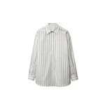 Versace Striped Cotton-Poplin Shirt in White | Shirts | Coveti