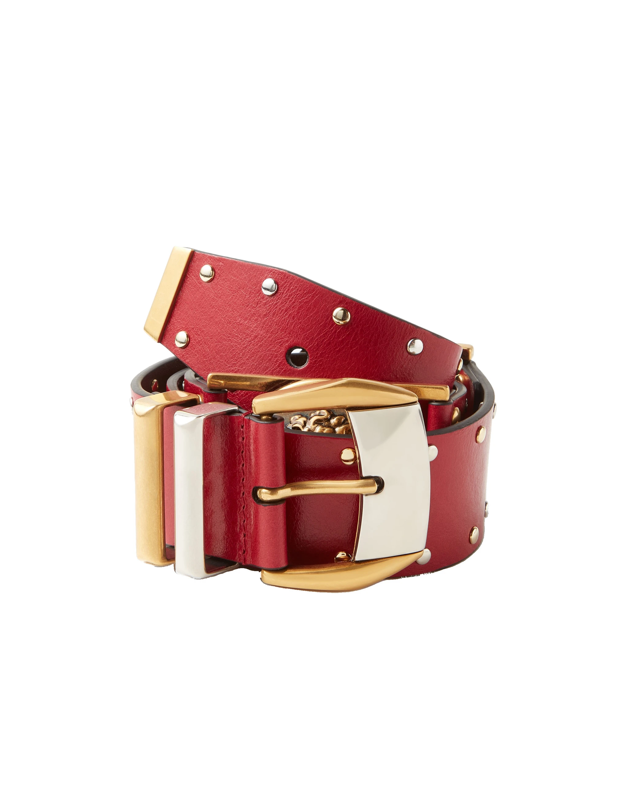 Versace Studded Leather Belt 4 cm in Red Versace Studded Leather Belt 4 cm in Red | Belts | Coveti