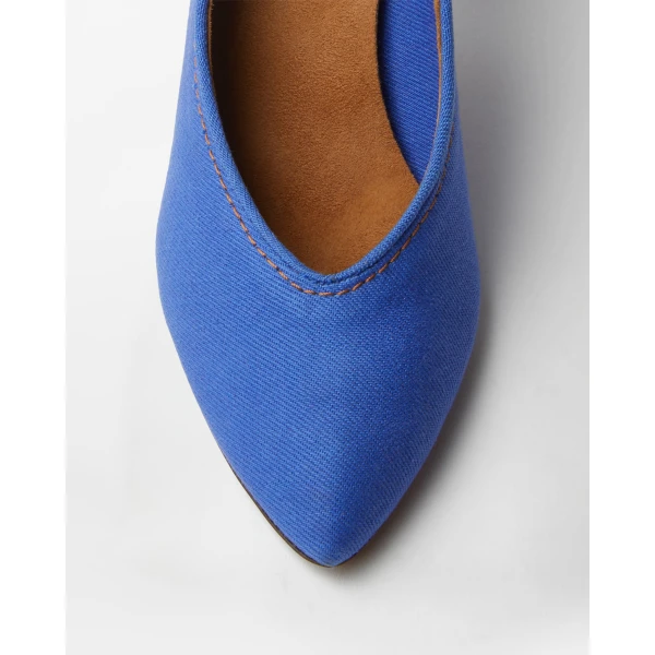 Versace Tina Denim Pumps 65 mm in Blue, view 6 | Heels