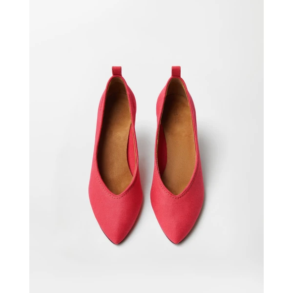 Versace Tina Denim Pumps 65 mm in Red, view 3 | Heels