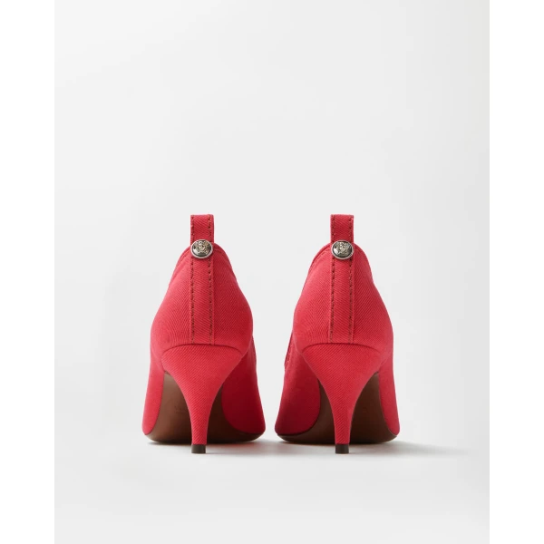 Versace Tina Denim Pumps 65 mm in Red, view 5 | Heels