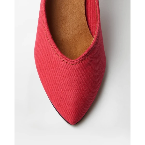 Versace Tina Denim Pumps 65 mm in Red, view 6 | Heels