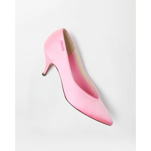Versace Tina Satin Pumps 65 mm in Pink, view 4 | Heels