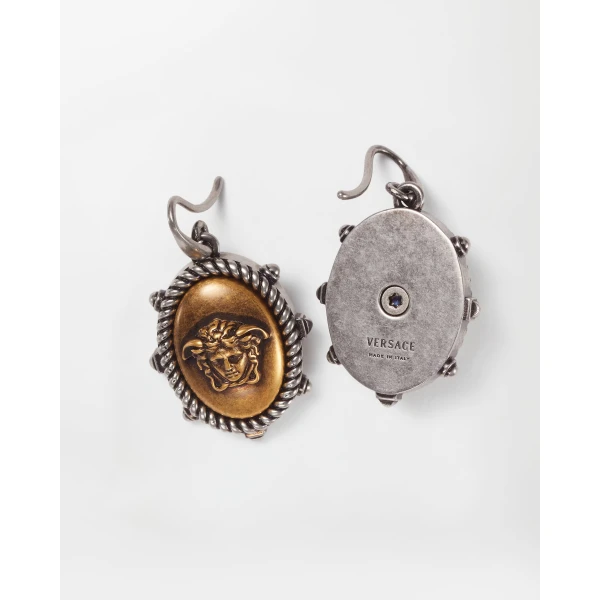 Versace Tivoli Earrings in Silver and Gold, view 3 | Earrings