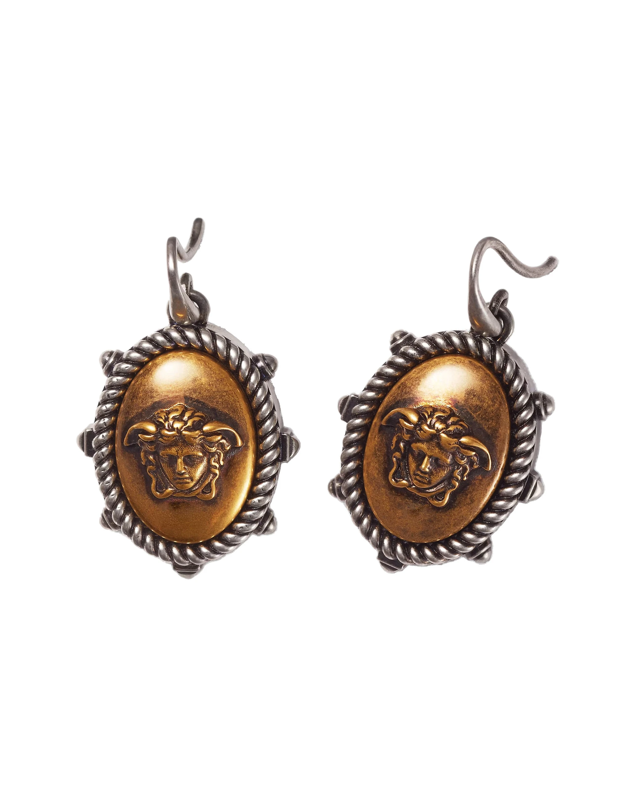 Versace Tivoli Earrings in Silver and Gold Versace Tivoli Earrings in Silver and Gold | Earrings | Coveti