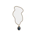 Versace Tivoli Long Necklace in Blue and Gold | Necklace | Coveti