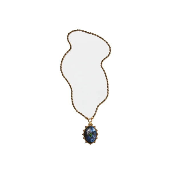 Tivoli Long Necklace in Blue and Gold