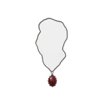 Versace Tivoli Long Necklace in Silver and Red | Necklace | Coveti