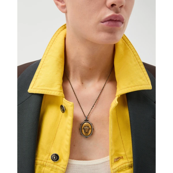 Versace Tivoli Necklace in Silver and Gold, view 2 | Necklace
