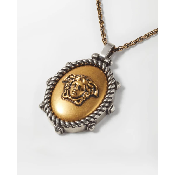 Versace Tivoli Necklace in Silver and Gold, view 3 | Necklace