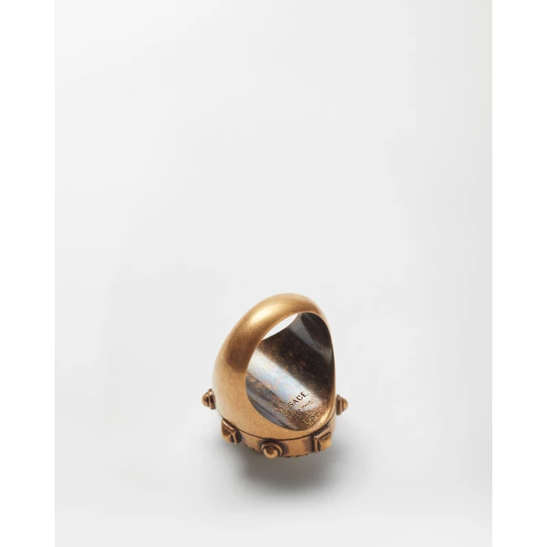 Versace Tivoli Ring in Gold and White, view 4 | Rings