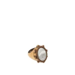 Versace Tivoli Ring in Gold and White | Rings | Coveti