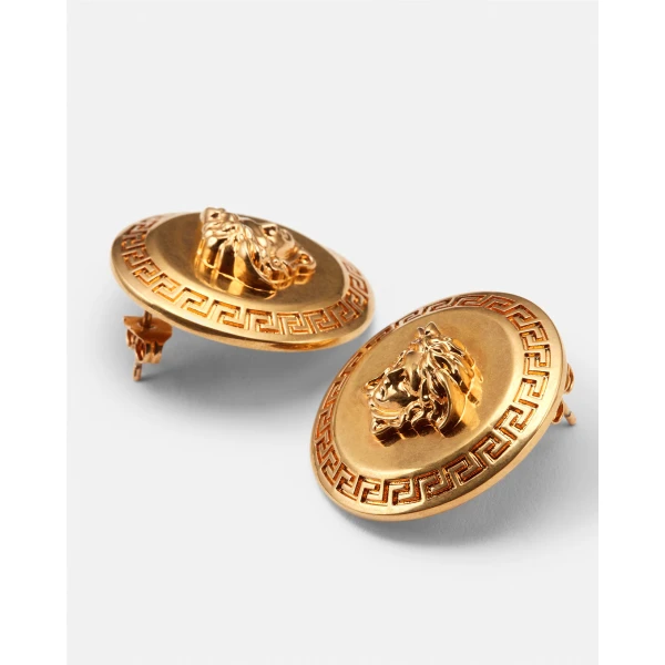 Versace Tribute Medusa Earrings in Gold, Ref. DG2G411, view 2 | Earrings