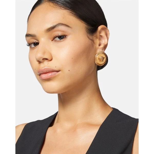 Versace Tribute Medusa Earrings in Gold, Ref. DG2G411, view 3 | Earrings
