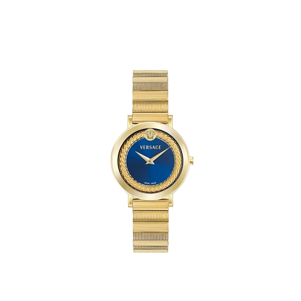 Versace V-Libra Watch in Gold and Blue | Watches | Coveti