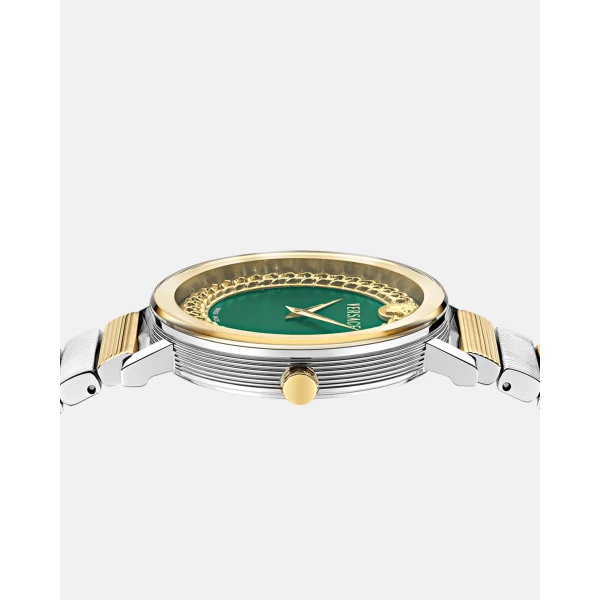 Versace V-Libra Watch in Silver and Gold, view 3 | Watches
