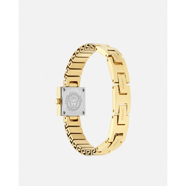 Versace V-Square Petite Watch in Gold and Green, view 2 | Watches