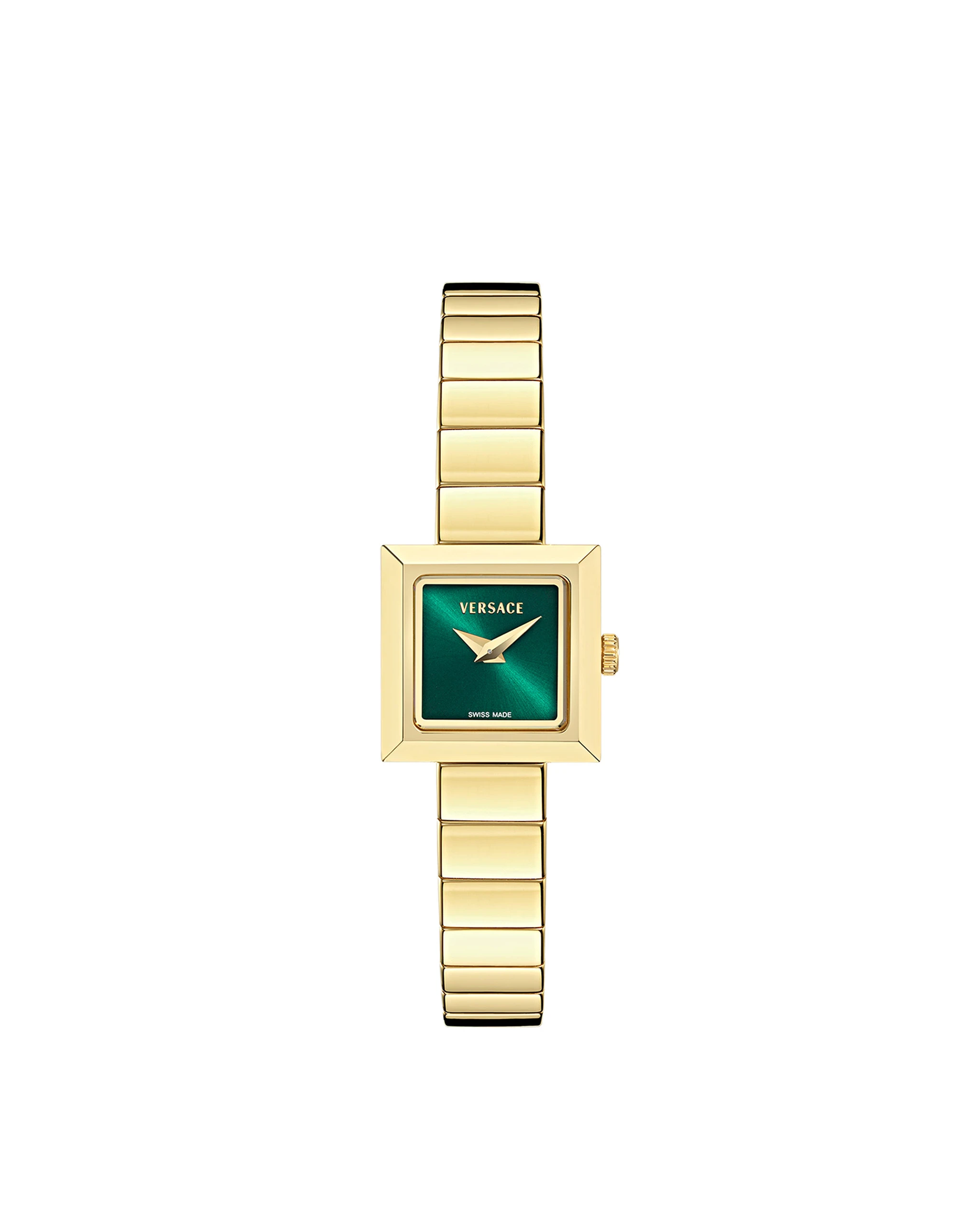 Versace V-Square Petite Watch in Gold and Green Versace V-Square Petite Watch in Gold and Green | Watches | Coveti