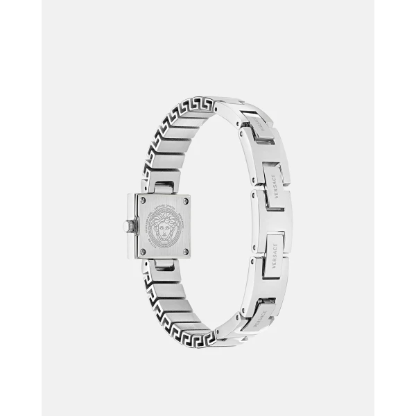 Versace V-Square Petite Watch in Silver and Black, view 2 | Watches