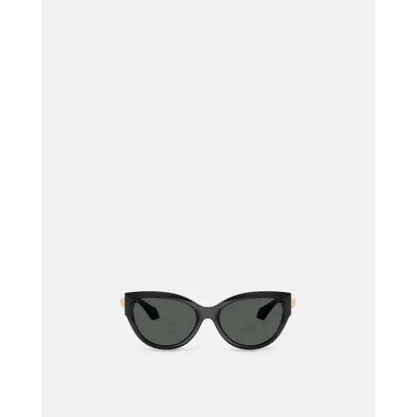 Versace Vance Cat-Eye Sunglasses in Black, view 2 | Sunglasses