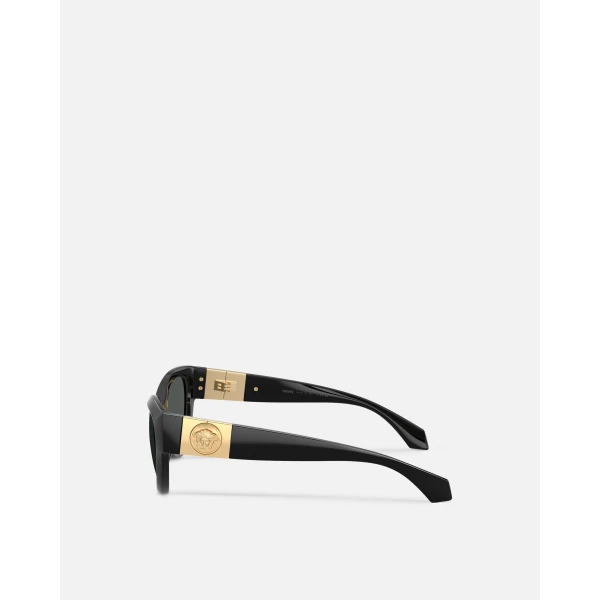Versace Vance Cat-Eye Sunglasses in Black, view 3 | Sunglasses