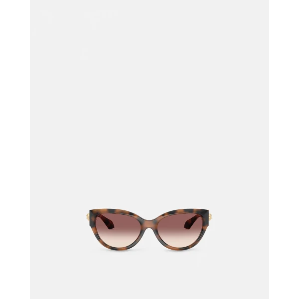 Versace Vance Cat-Eye Sunglasses in Havana, view 2 | Sunglasses